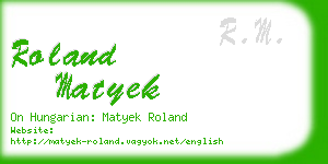 roland matyek business card